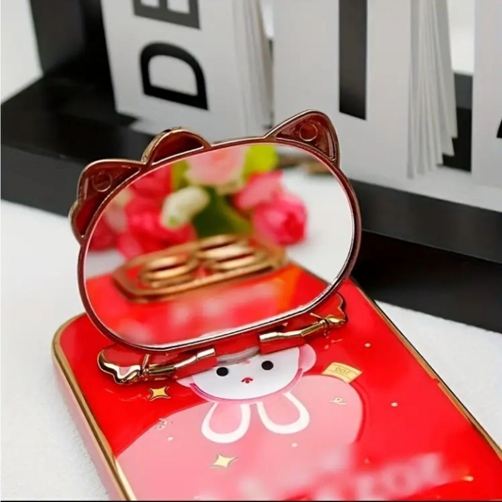 Hello Kitty Rotatable Folding Phone Stand Mirror - Black - Picture 4 of 6
